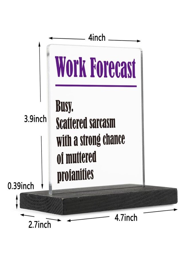 THRXOBN Cute Desk Decor for Coworker, Funny Profanity Gift for Work Colleague, Employee, Joke Birthday Office Gift for Coworker,Transparent Acrylic Desk Decoration, WYZ1 - Image 5